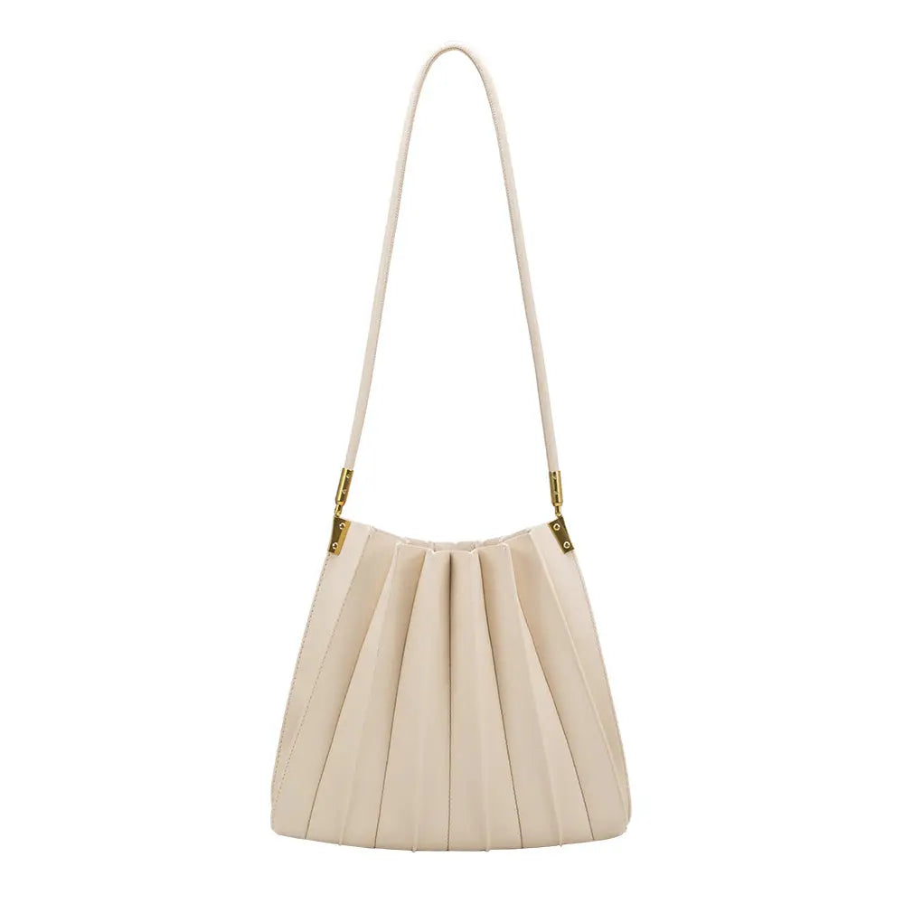 Carrie Pleated Vegan Leather Bag