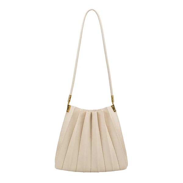 Carrie Pleated Vegan Leather Bag
