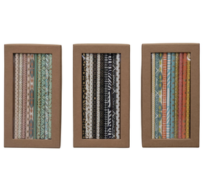 Handmade Paper Wrapped Wood Pencils in Kraft Box