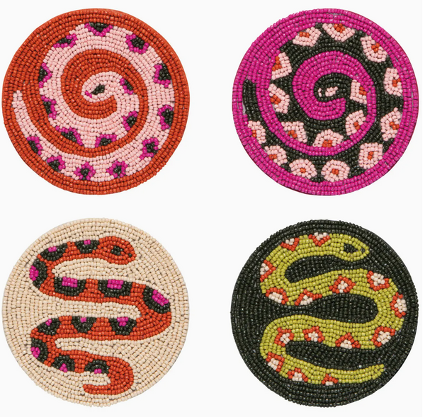 Gardenland Beaded Coasters Set of 4