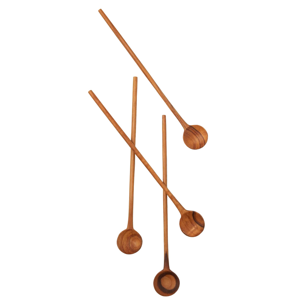 Teak Stirrers, Set of 4
