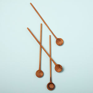 Teak Stirrers, Set of 4