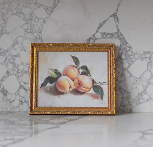 8 x 10 Watercolor Peach Framed Art