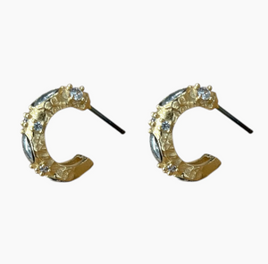 Gold Mini Alma Hoops