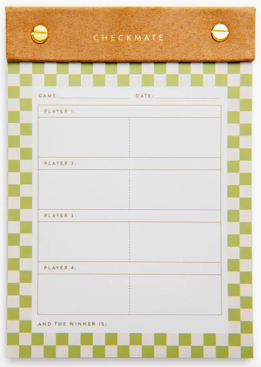 Game Score Pad - Checkmate