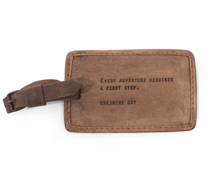 Cheshire Cat Leather Luggage Tag
