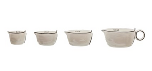 Black Rimmed Ceramic Measuring Cups