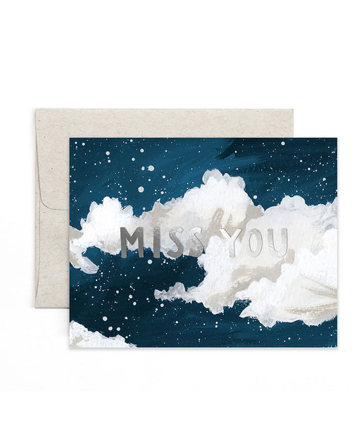 Miss You Clouds Card