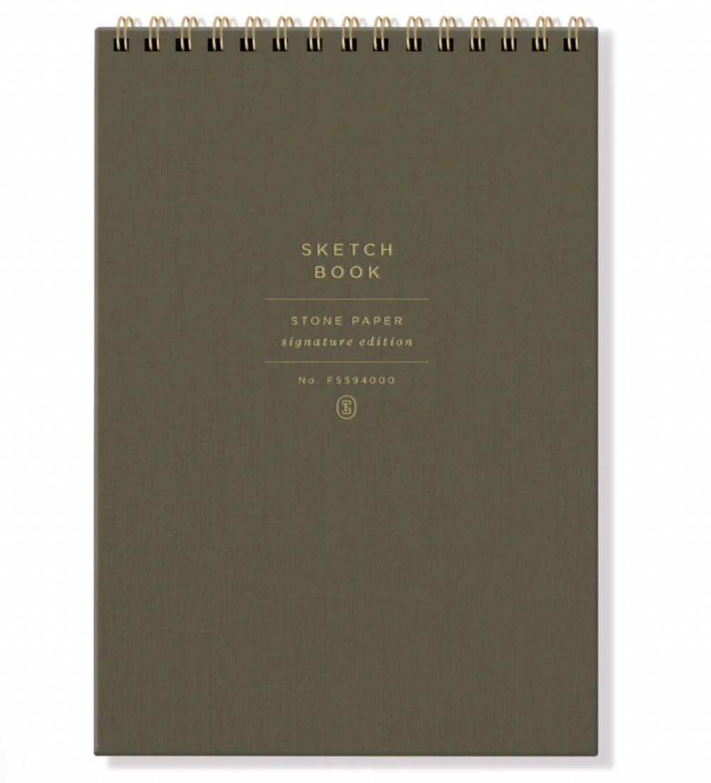 Olive Green Spiral Sketchbook