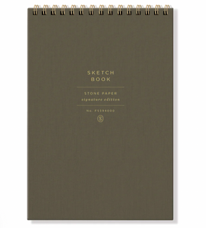 Olive Green Spiral Sketchbook