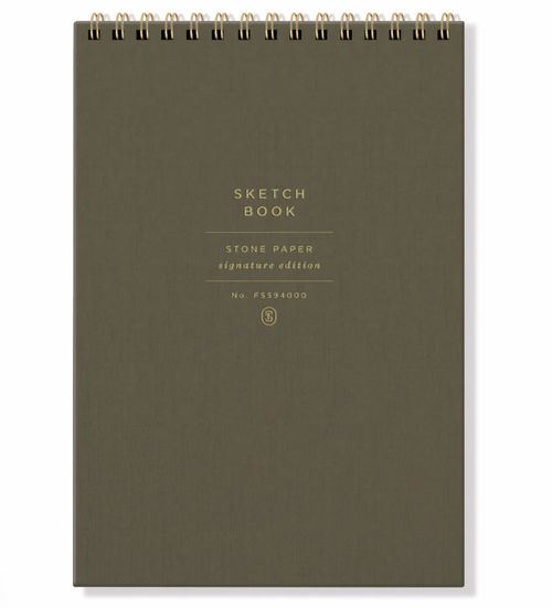 Olive Green Spiral Sketchbook