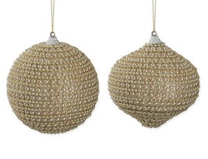 Gold Pearl Ornament