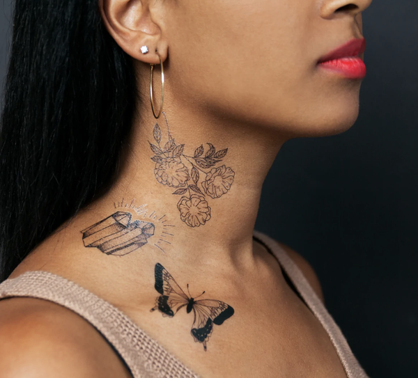 Earthly Gems Tattoo Sheet, Set of 2