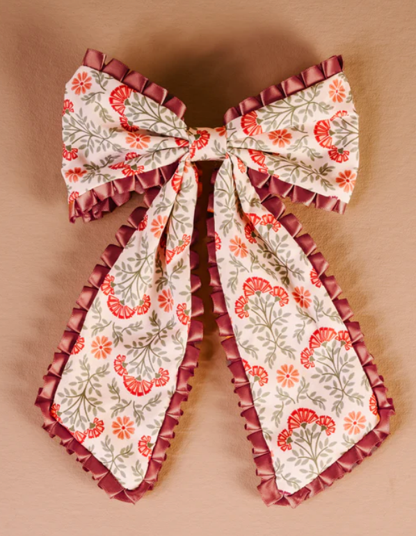 Everblooming Dusty Rose Fancy Frills Bow