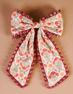 Everblooming Dusty Rose Fancy Frills Bow