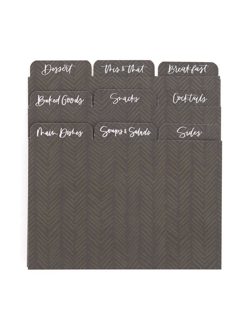 Dark Herringbone Recipe Dividers