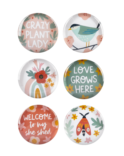 Bird, Rainbow + Butterfly Magnet Set
