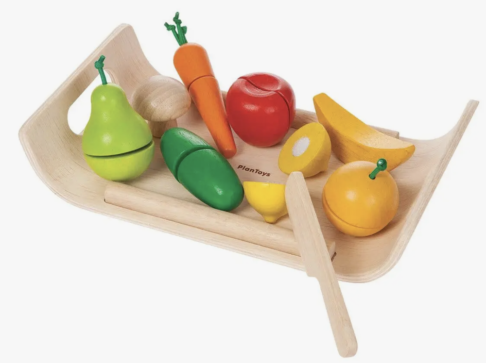 Assorted Fruit and Veggie Tray Toy