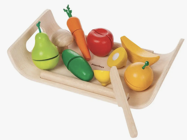 Assorted Fruit and Veggie Tray Toy