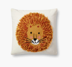 Lion Embroidered Pillow