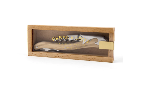 Olivewood Corkscrew In Beechwood Box