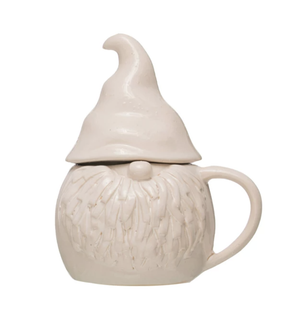 Stoneware Gnome Covered Mug