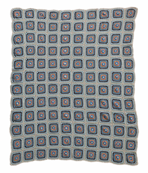 Granny Square Crochet Throw Blanket