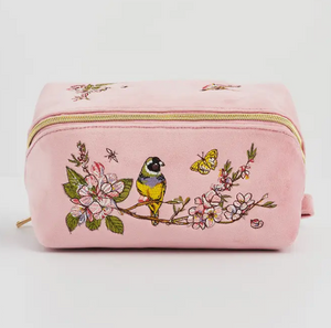 Love Scatter Pink Velvet Cosmetic Bag