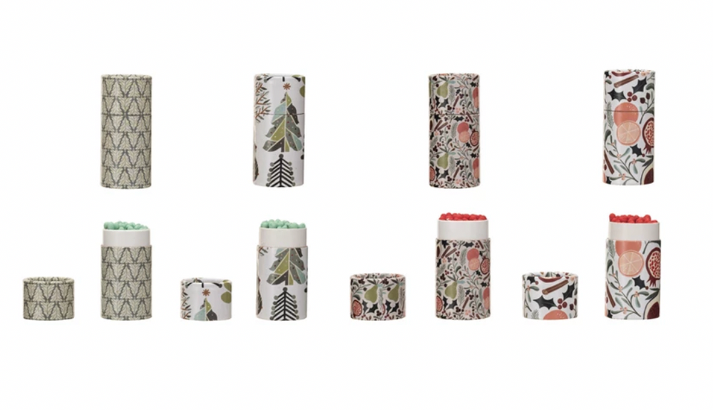 Matches w/Patterned Tube Matchbox