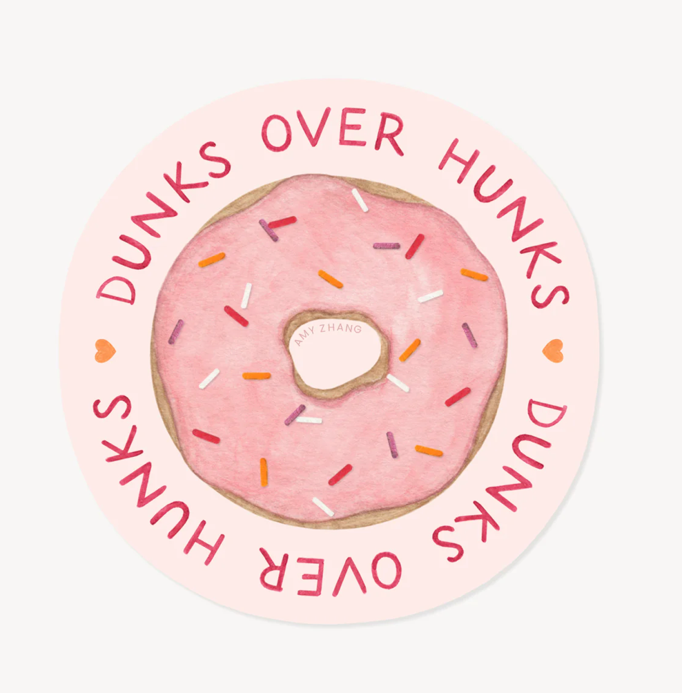 Dunks Over Hunks Sticker