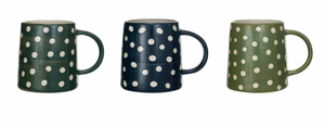 Stoneware Mugs w/Dots