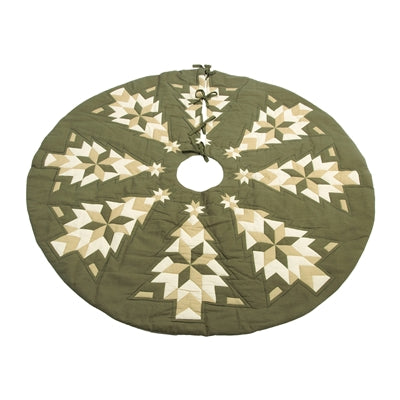 Green Quilted Tree Skirt