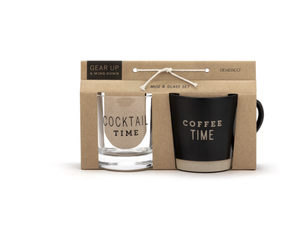 Mug and Rocks Glass Set