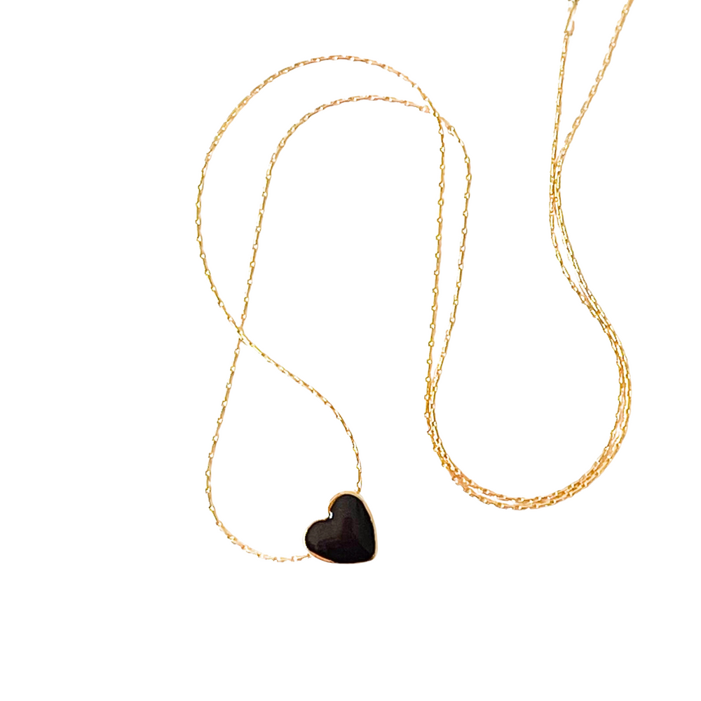 Heart Charm Gold Filled Necklace | 15"
