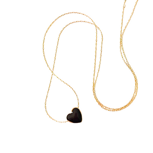 Heart Charm Gold Filled Necklace | 15"
