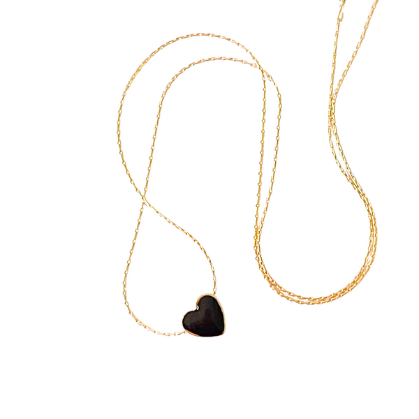 Heart Charm Gold Filled Necklace | 15"
