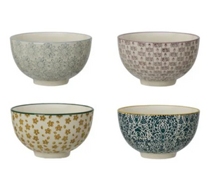 Stamped Stoneware Bowls