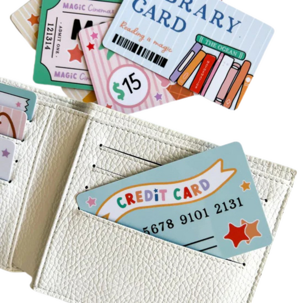 Pretend Play Wallet + Credit Card Set