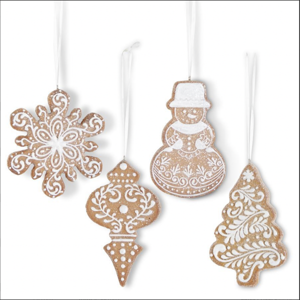 Resin Glittered Gingerbread Ornaments
