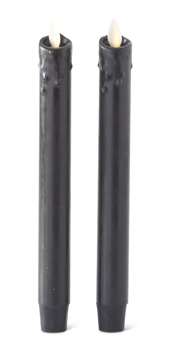 Black Taper Candle Set