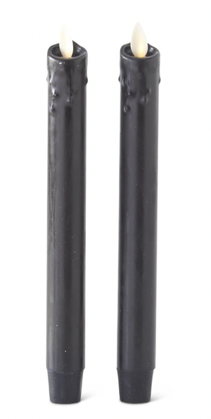 Black Taper Candle Set