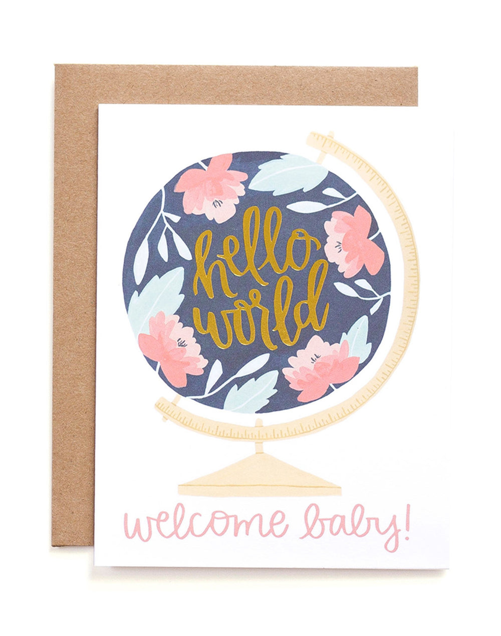 Welcome Baby Globe Card