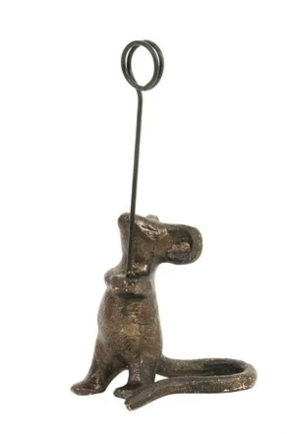 Metal Mouse Card Holder