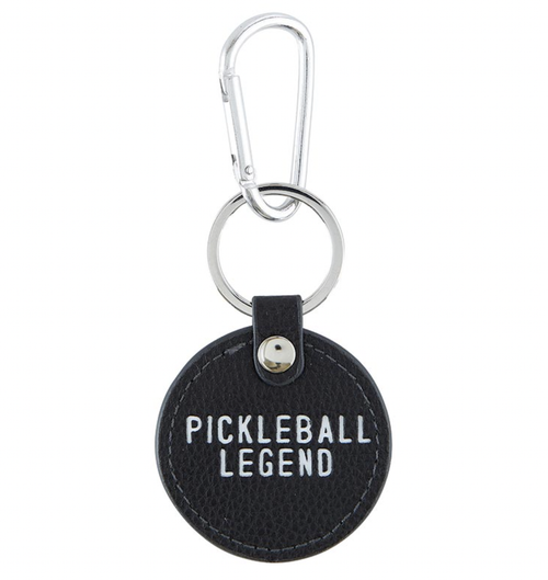 Round Leather Keychain- Pickleball