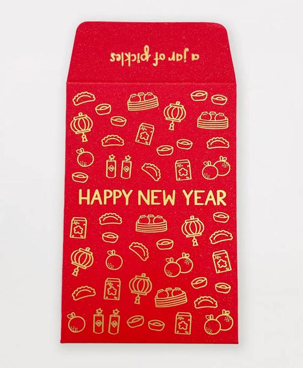 Lunar New Year Pattern Mini Red Envelope Set of 3