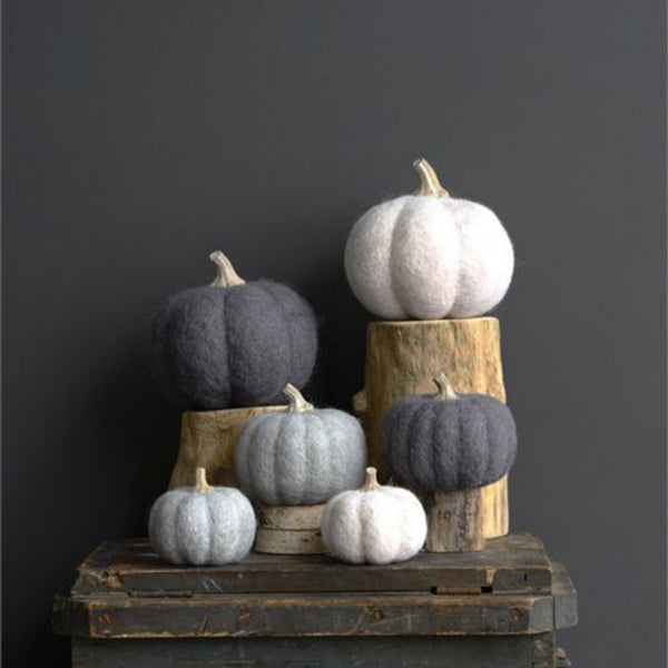 Felted Wool Pumpkin Decoration, 3-1/2" (Seasonal)