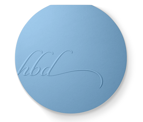 HBD Blank Clamshell Greeting Card