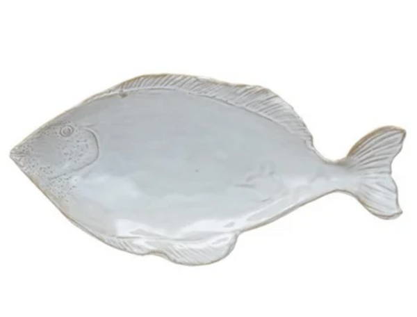 Stoneware Fish Serving Plate