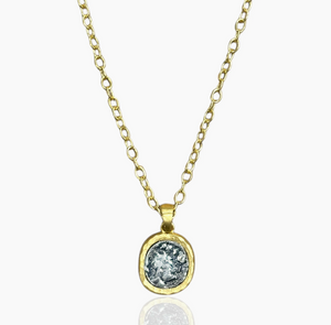 Gold Pavia Coin & Frame Necklace