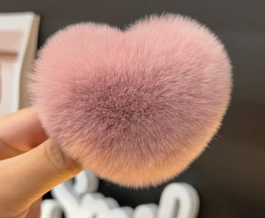 Sweet Heart Furry Hair Clips